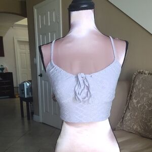 SHEIN Light Purple Textured Crop Top